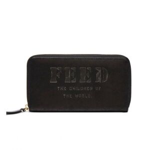 Black FEED Leather Wallet